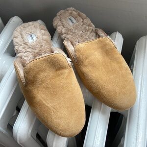 Birdies tan suede mules